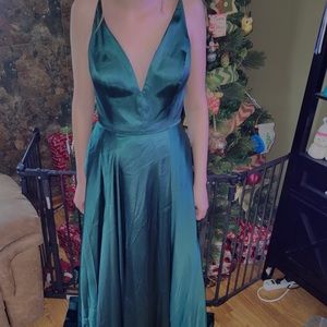 Emerald green dress